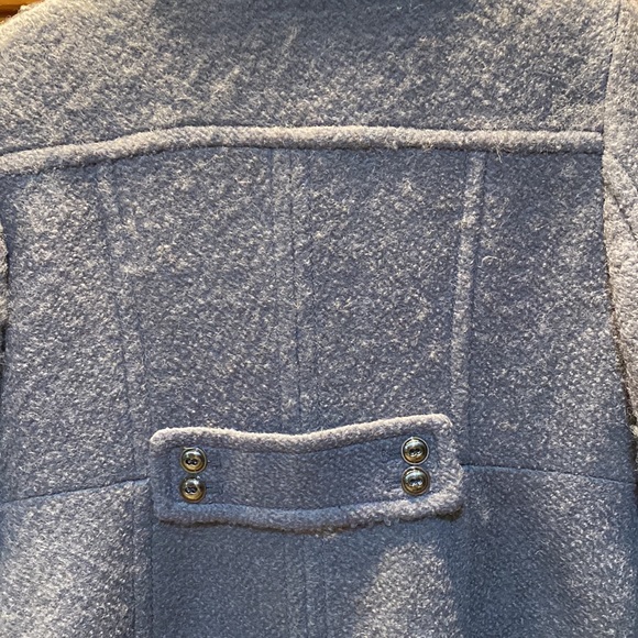 Kenneth Cole New York grey wool long pea coat, so stylish! Size 6, EUC - Picture 4 of 6